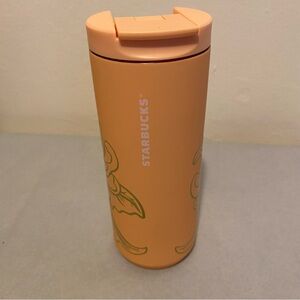 Starbucks 12 OZ Stainless Steel Vacuum Insulated Tumbler Peach Flower 2024